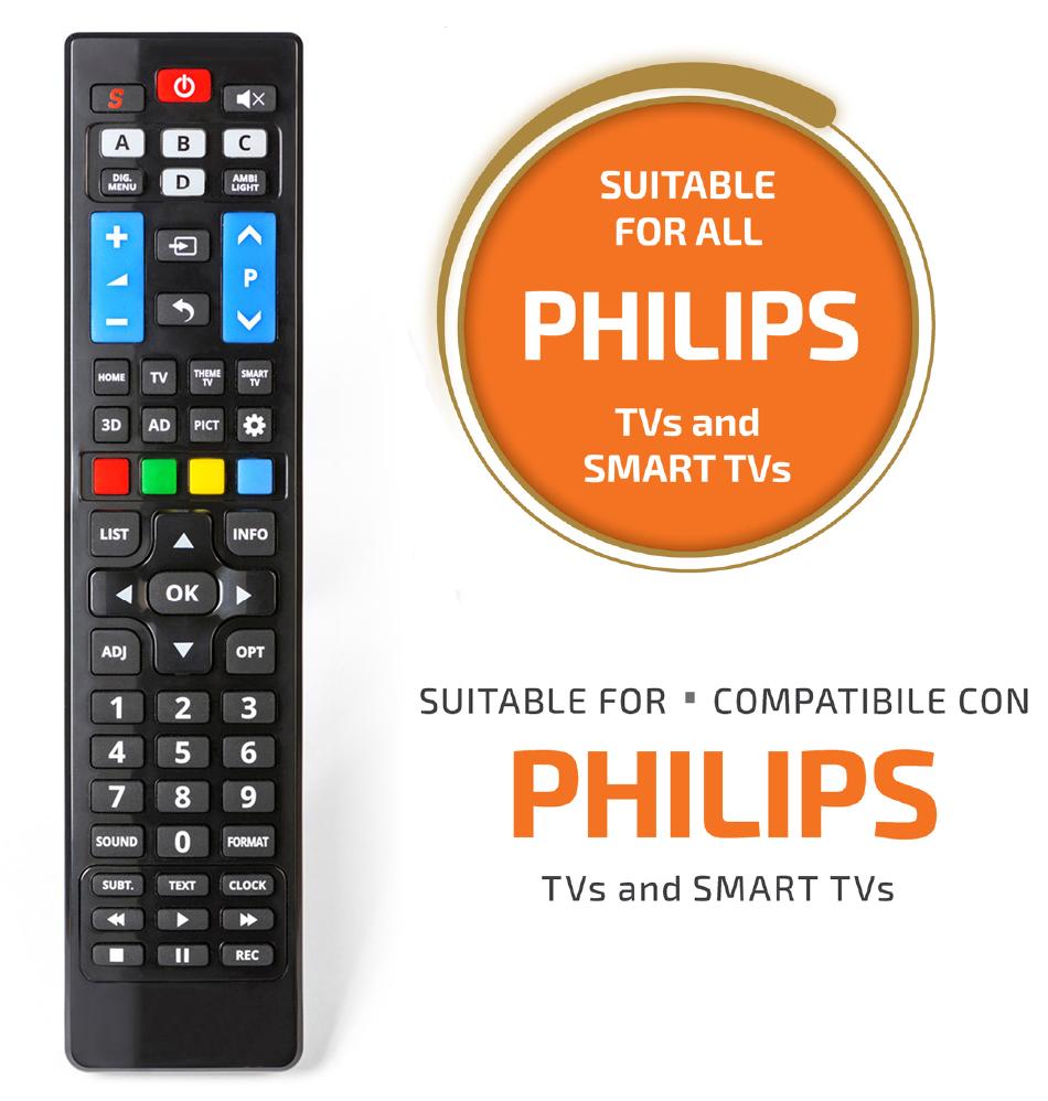 Télécommande de remplacement TV Philips Universelle - SUPERIOR-034
